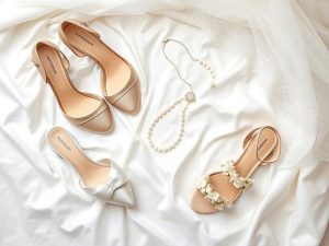 Elegant wedding shoes for bride 2025 — satin heels and pearl flats USA style